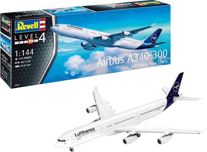 Huvudbild REVELL A340-300 Lufthansa New Livery 1:144