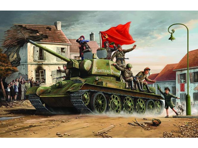 Huvudbild T34/76 MODEL 1043. SKALA 1/16 FUKK-ENTIOR.