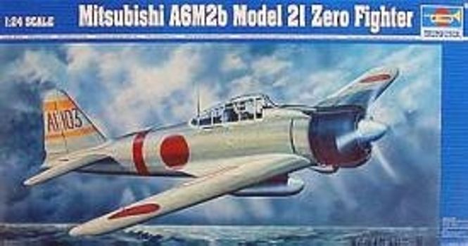 Huvudbild MITSUBISHI A6M2B MODEL 21 ZERO FIGHTER SKALA 1:24
