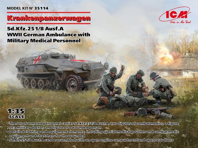 Huvudbild 1/35 Krankenpanzerwagen Sd.Kfz.251/8 Ausf.A WWII ...