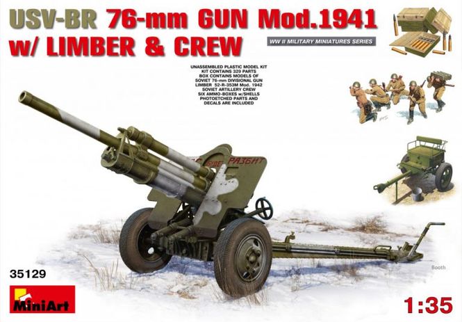 Huvudbild SV-BR 76-mm GUN Mod.1941 w/ LIMBER AND CREW 1/35