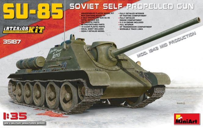 Huvudbild SU-85 SOVIET SELF-PROPELLED GUN, med interiør ...