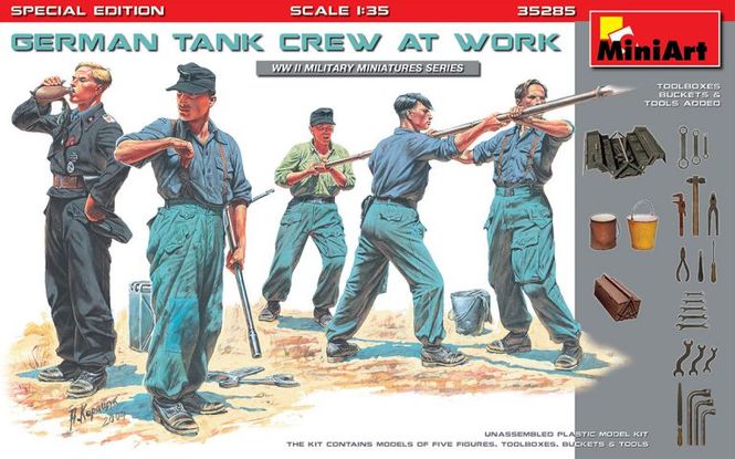 Huvudbild  Tyske pansersoldater i arbejde 1/35 