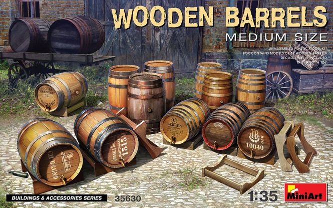 Huvudbild WOODEN BARRELS. MEDIUM SIZE SKALA 1/35