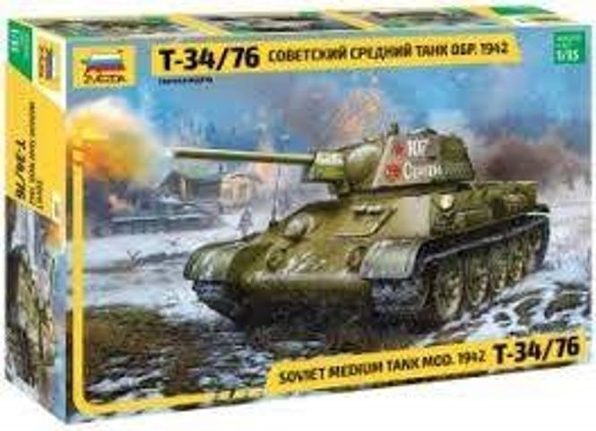 Huvudbild T-34/76 MOD. 1942. HEXAGONAL TURRET. SKALA 1/35