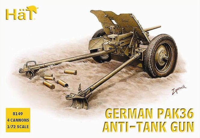 Huvudbild WWI GERMAN PAK36 ANTI-TANK GUN X 4 + 16 st ...
