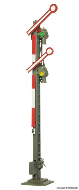 Huvudbild 4531 H0 Hemsignal för semafor, smal mast, med 2 ...