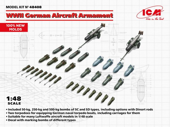 Huvudbild ICM WWII German Aircraft Armament 1/48