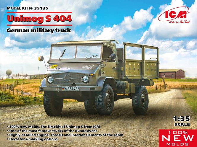 Huvudbild  Unimog S404 tysk militær truck (100% new molds) ...