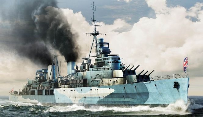Huvudbild HMS BELFAST 1942 SKALA 1:350