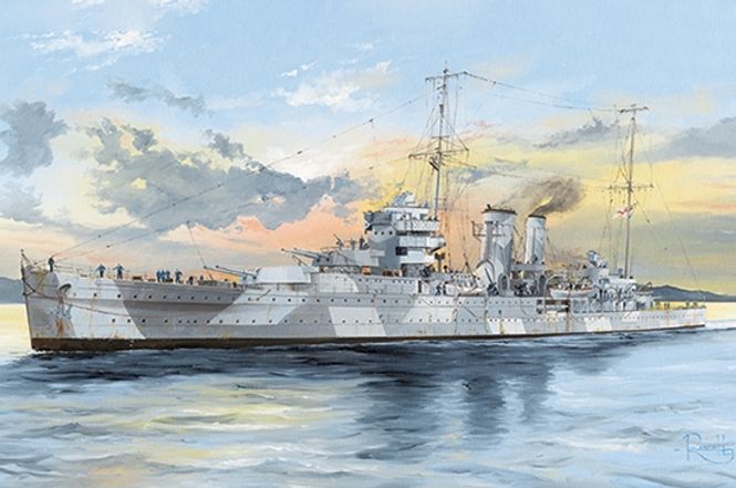 Huvudbild HMS YORK. SKALA 1/350