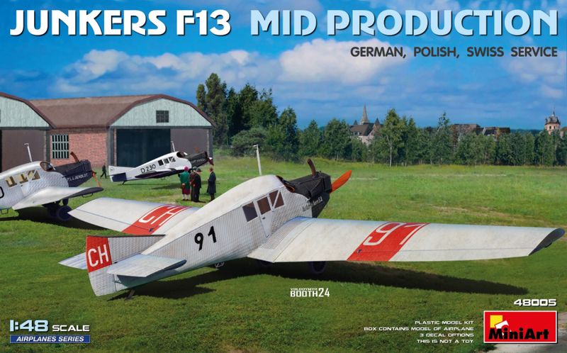 1/48 Junkers F13. Mid Prod. German, Polish, Swiss Service