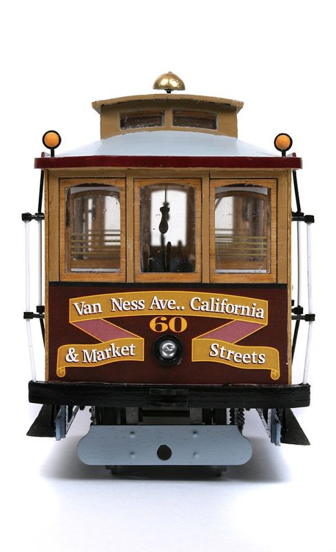 SAN FRANCISCO SPÅRVAGN I SKALA 1/24. TRÄBYGGSATS.