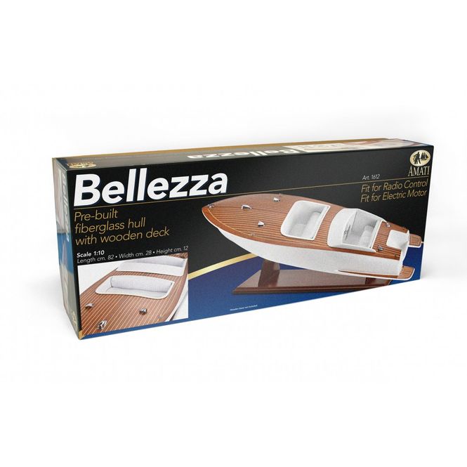 Huvudbild Bellezza Motorboat. SKALA 1/10 FÄRDIGT SKROV.
