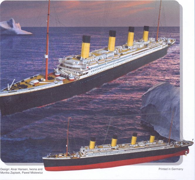Huvudbild RMS TITANIC. SKALA 1/200 (KARTONGBYGGSATS)