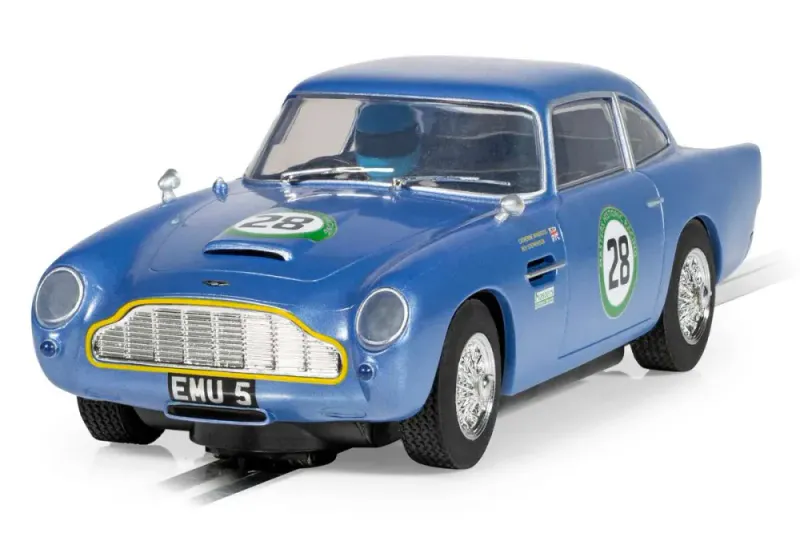 Scalextric Aston Martin DB5, blue/yellow, Historic GT Racing